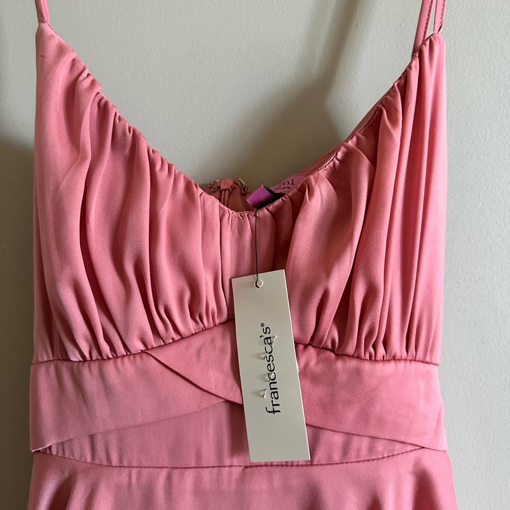 Francesca's Collections Pink Tiered Mini Dress - Picture 5 of 5